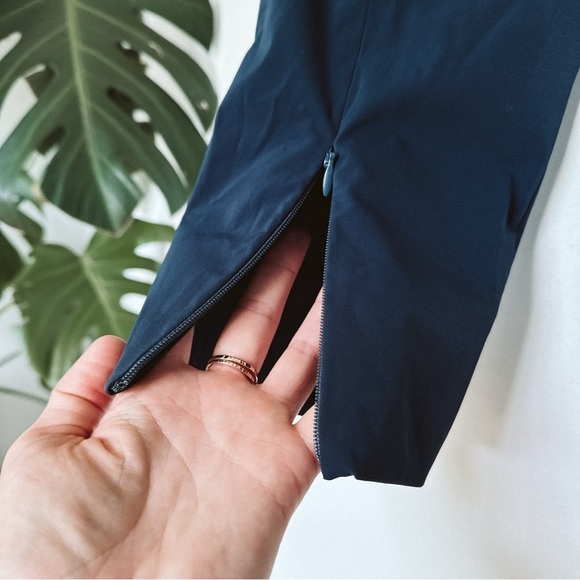 Diane Von Furstenberg Anabelle Poplin Trouser Pant Steel Blue - Size 6 - Picture 3 of 14